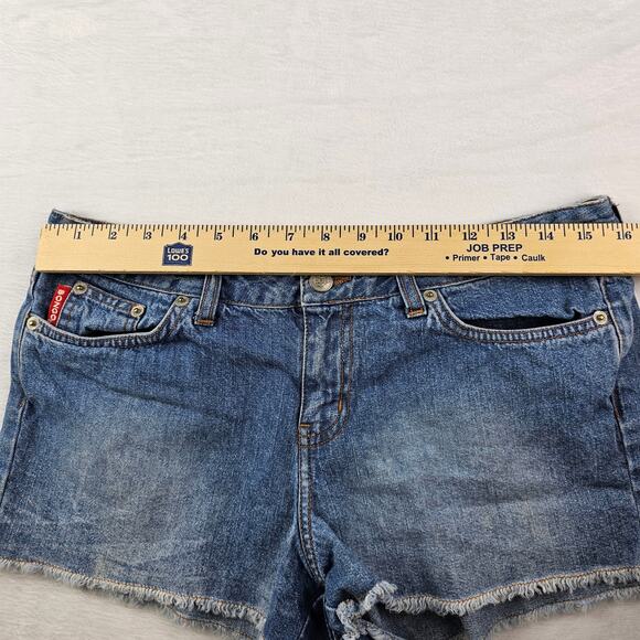 Vintage Bongo Jeans Shorts 11 Juniors Cut Off Short Shorts Frayed Raw Hem Y2K - Picture 5 of 10